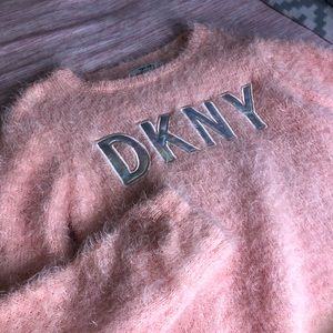 DKNY Pink Fuzzy Sweater